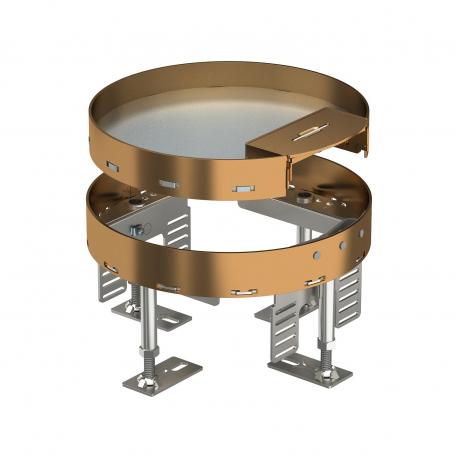 Säädettävä lattiarasia johtoaukolla, RKSR, messinki 110 | 155 | 25 |  | R4